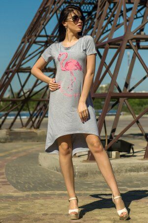 First Land Fashion: Платье Блуа серое ЗПБ 1141 - фото 4