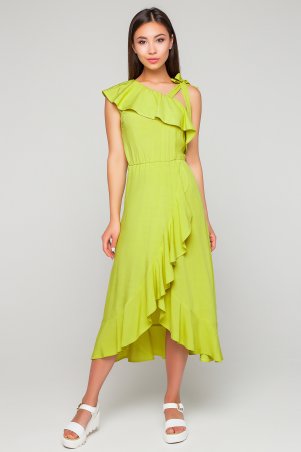 A-Dress: Летящий сарафан салатового цвета 70992 - фото 1
