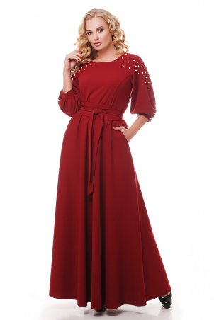 Vlavi: Шикарное платье в пол Вивьен бордо 1168 - фото 1