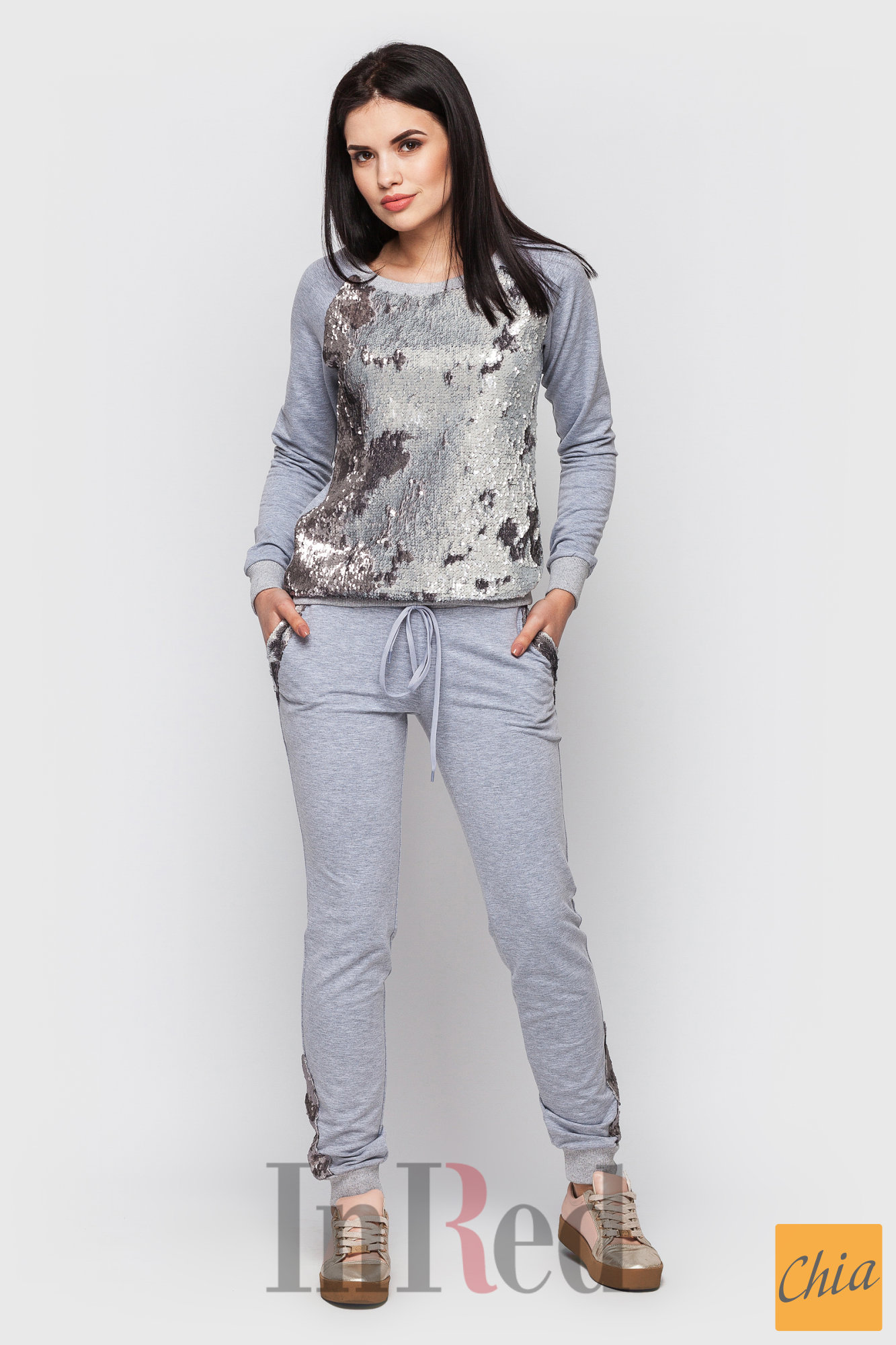 Костюм "SHINE" серый