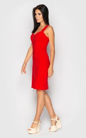 Santali: Стильное платье с молнией (красное) 3638 - фото 12