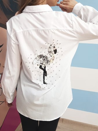 Paetka: Рубашка с трендовой вышивкой и жемчугом 651 - фото 2