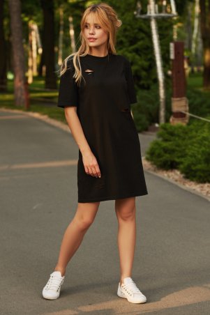 Marterina: Платье-футболка черное K09P93TR19 - фото 1