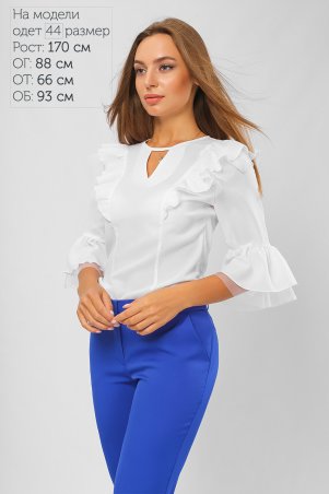 LiPar: Блуза с перемычкой по горловине 2093 белый - фото 1