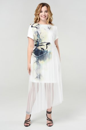 RicaMare: Летнее платья с юбкой из сетки, plus size RM1832-1-B-18DD - фото 1