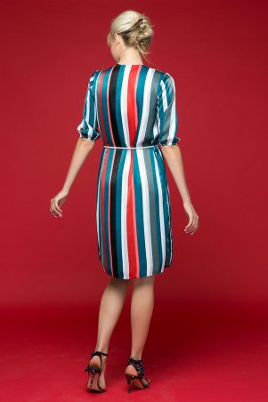 Zefir: Платье-рубашка с воротником "апаш" SET синее - фото 3