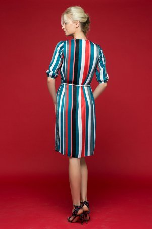 Zefir: Платье-рубашка с воротником "апаш" SET синее - фото 4