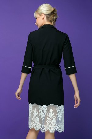 Zefir: Платье с кружевным купоном KIRA черное - фото 3