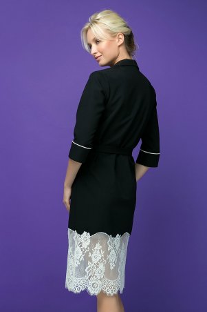 Zefir: Платье с кружевным купоном KIRA черное - фото 4