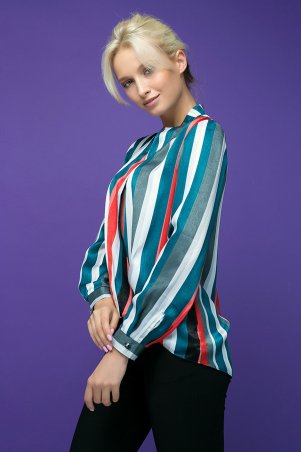 Zefir: Блуза с запАхом OLIVER голубая - фото 3