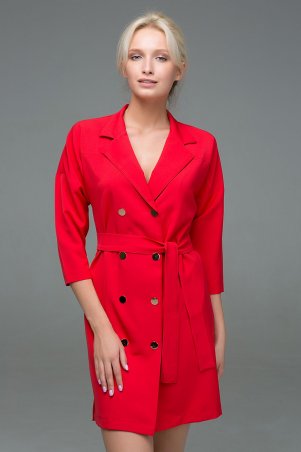 Zefir: Двубортное платье на кнопках ERIKA красное - фото 1