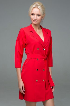 Zefir: Двубортное платье на кнопках ERIKA красное - фото 4