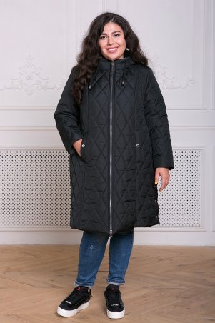 Tatiana: Пальто из стеганой ткани МЕЙЛИ черное - фото 1