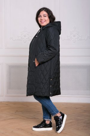 Tatiana: Пальто из стеганой ткани МЕЙЛИ черное - фото 3