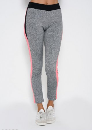 ISSA PLUS: Спортивные штаны 10190_серый/розовый - фото 1