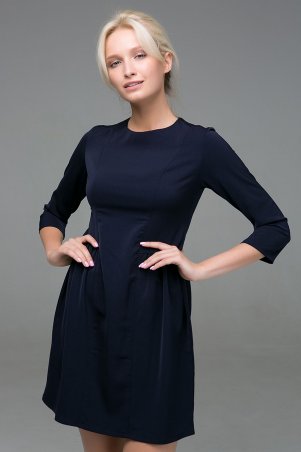 Zefir: Платье с пышной юбкой LOFT темно-синее - фото 1