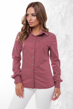 MarSe: Рубашка 1766 бордовый ромб - фото 1