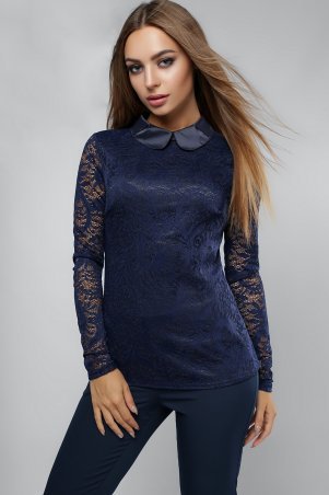 LiPar: Женская блузка с длинным рукавом Синяя 2046 д/р синий - фото 1