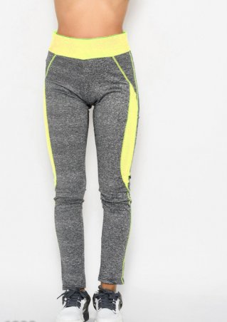 ISSA PLUS: Спортивные штаны 6833_серый/желтый - фото 1