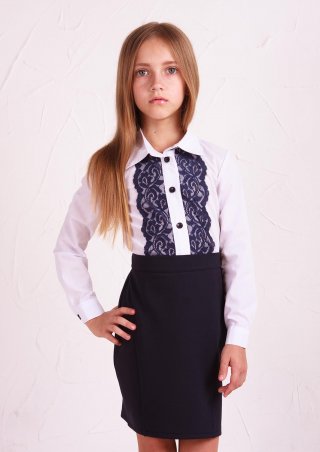 Sofia Shelest: Рубашка №3 синее кружево РУ0551 - фото 1