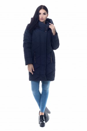 Пуховик женский на силиконе MELLISA ( тёмно-с...