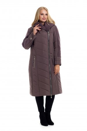 Vicco: Зимнее двубортное пальто-пуховик на синтепоне BABOCHKA 19 (цвет шоколад) 109 - фото 1