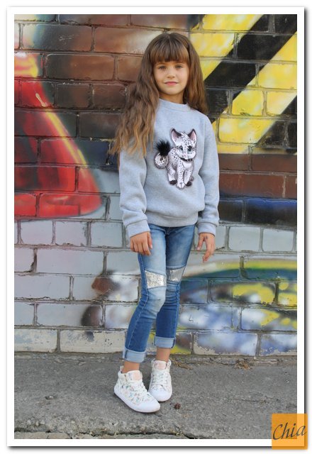 Свитшот Кошка на флисе