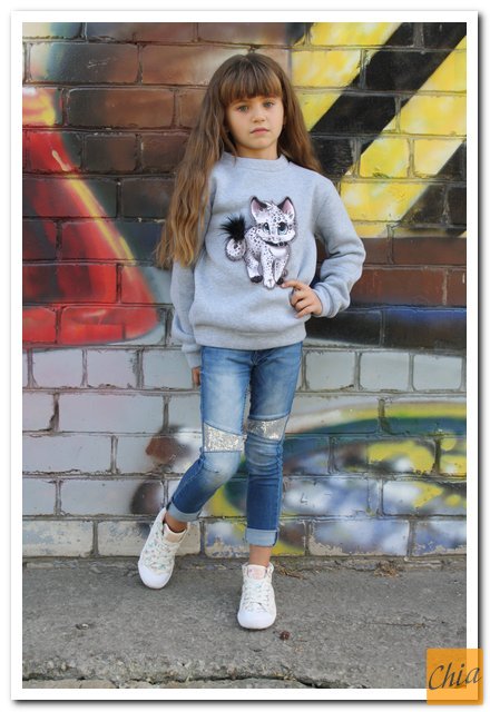 Свитшот Кошка на флисе