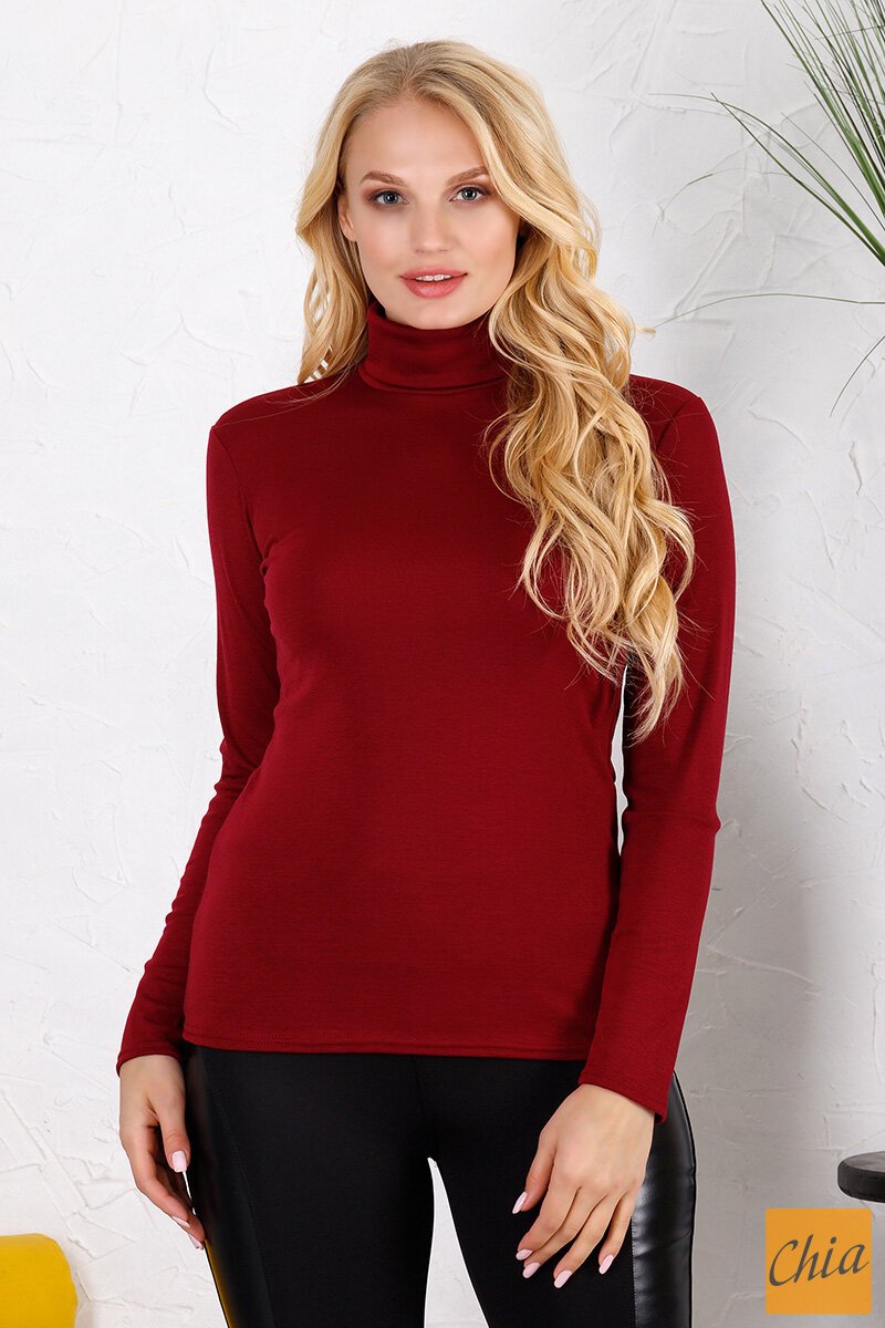 Гольф полушерсть марсала