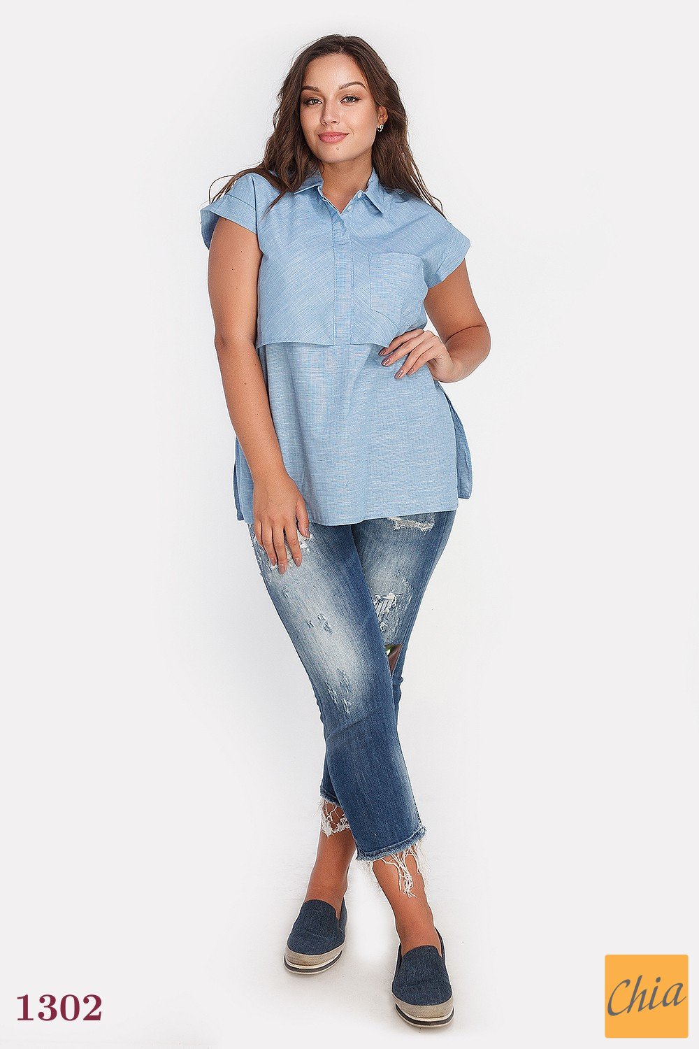 Блузка С Воротничком Аден-1