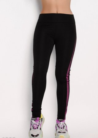 ISSA PLUS: Спортивные штаны 6892_черный/малиновый - фото 1