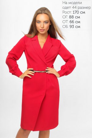 LiPar: Классическое Платье-пиджак Красное 3301 красный - фото 1
