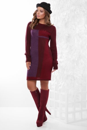 MarSe: Платье 157 марсала-фиолетовый-бордовый - фото 1