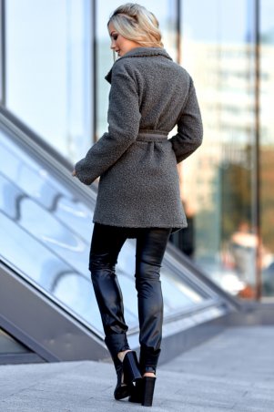Jadone Fashion: Облегченное меховое пальто Визави оливка - фото 4