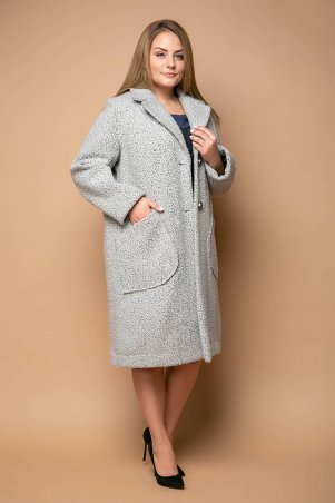 Tatiana: Модное прямое пальто ЭСТЕЛЬ серое - фото 1