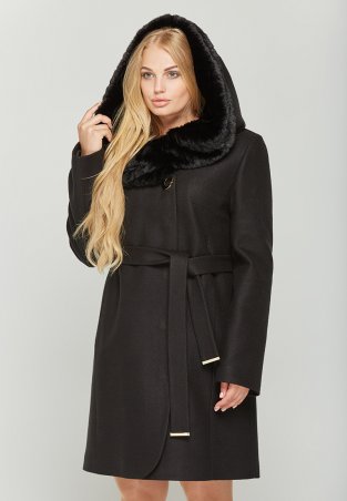 DANNA: Пальто демисезонное серо-черное 973T черный - фото 1