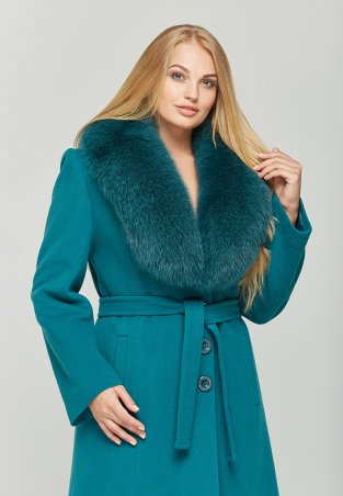 DANNA: Пальто зимнее зеленое 157 зеленый - фото 1
