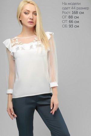 LiPar: Шёлковая Блуза Белая 2082 белый - фото 1