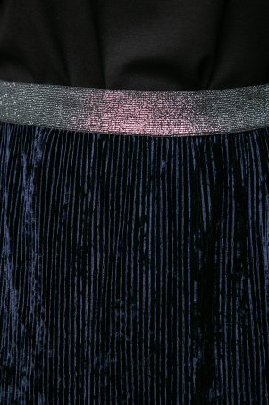 Tatiana: Нарядная юбка из велюра MIKAEL темно-синяя - фото 4