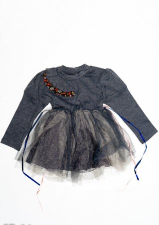 ISSA PLUS: Детские платья CD-24_серый - фото 1