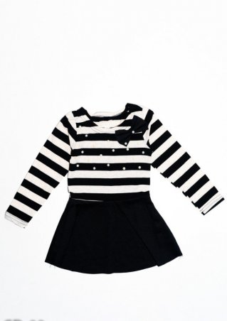 ISSA PLUS: Детские платья CD-03_черный/белый - фото 1