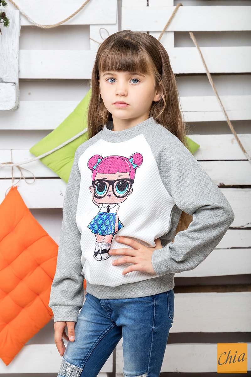 Свитшот Кукла Лол серый