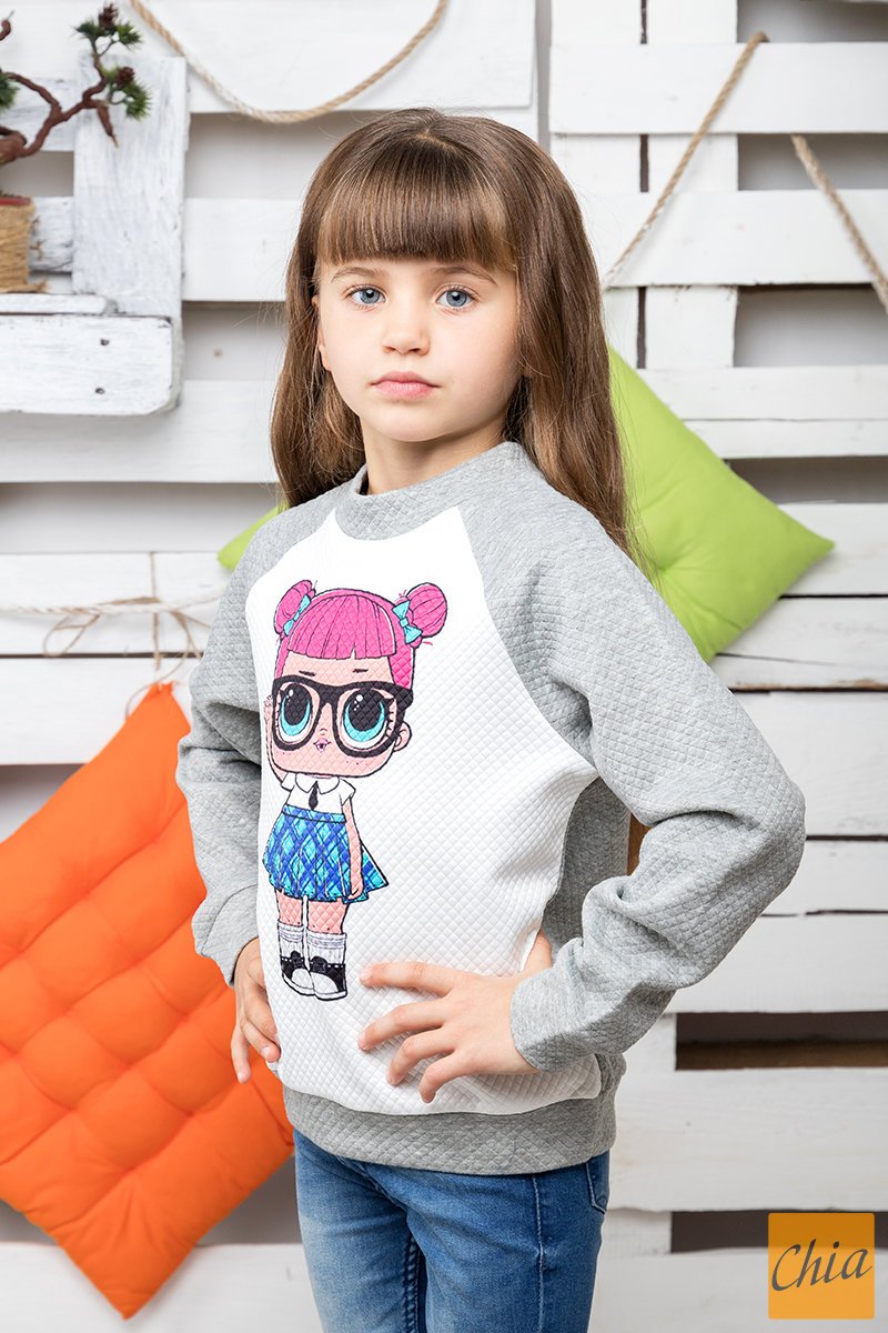 Свитшот Кукла Лол серый