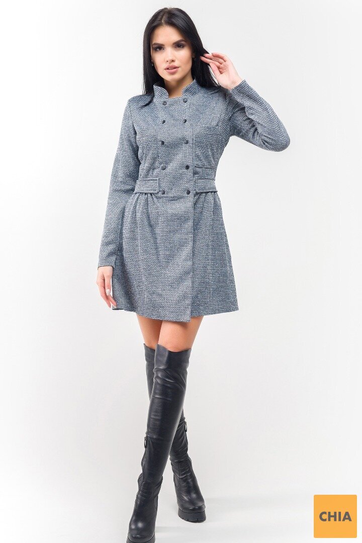 Платье Селеста А1 голубое(лапки) А1