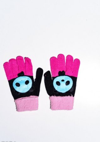 ISSA PLUS: Детские перчатки и варежки 7874_черный/розовый - фото 1