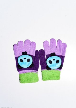 ISSA PLUS: Детские перчатки и варежки 7874_салатовый/фиолетовый - фото 1
