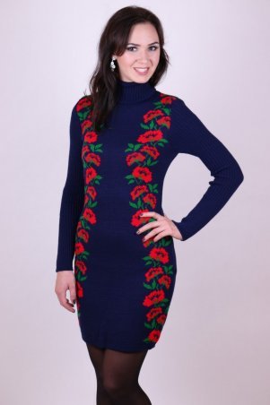 Guash: Теплое вязаное платье «Маки» 1041 - фото 1