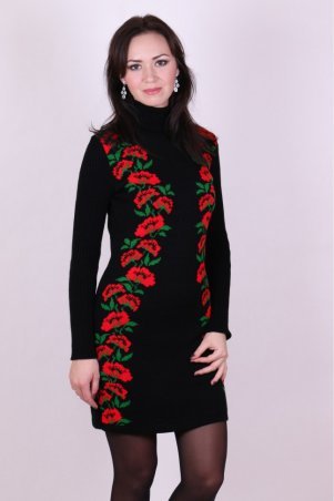 Guash: Теплое вязаное платье «Маки» 1044 - фото 1