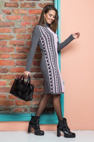 Guash: Теплое вязаное платье «Корица» 1274 - фото 2
