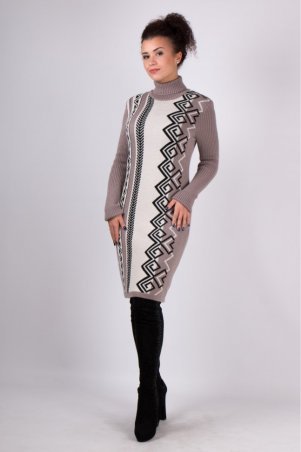 Guash: Теплое вязаное платье «Корица» 1277 - фото 1